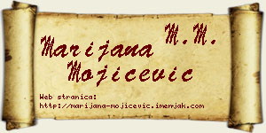 Marijana Mojićević vizit kartica